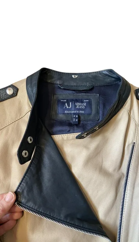Armani Jeans Bicolor Leather Moto/ - фото 3 з 4